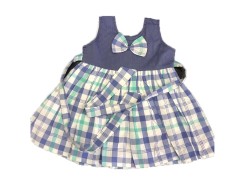 Froke baby girl Black and yellow check with grey
