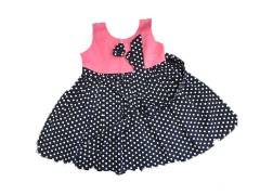 Baby Girl Froke Black print and pink