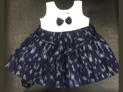 Baby Girl Froke Black print with white